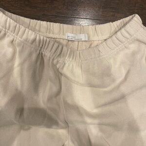 Oak + Fort white jogging pants with tie bottom detailing size XS